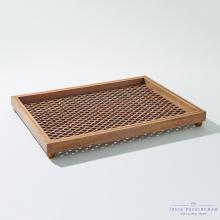  JB9.90058 - Gem Lattice Tray-Gilded Wood-Lg